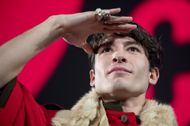 Ezra Miller starred in multiple DC Extended Universe projects as Flash, aka Barry Allen (Image via Alessandro Di Ciommo/NurPhoto via Getty Images)